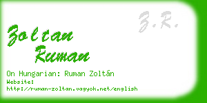 zoltan ruman business card